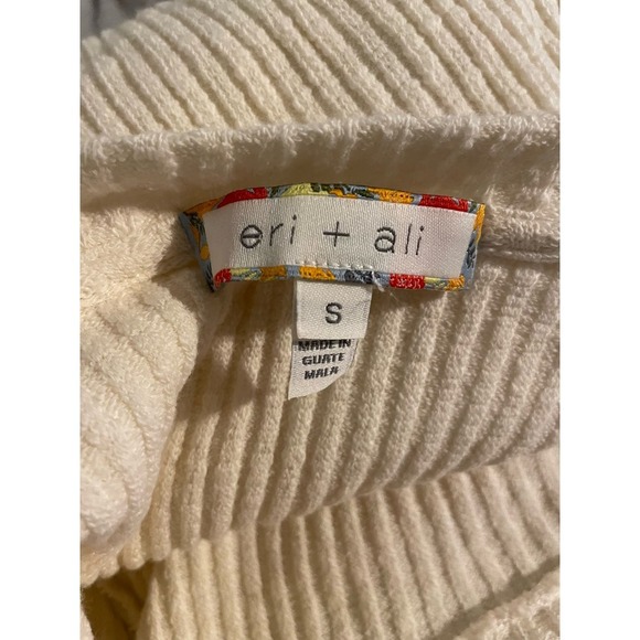 Eri + Ali Anthropologie Malla Fringe Hem Split Back Sweater - Picture 3 of 5